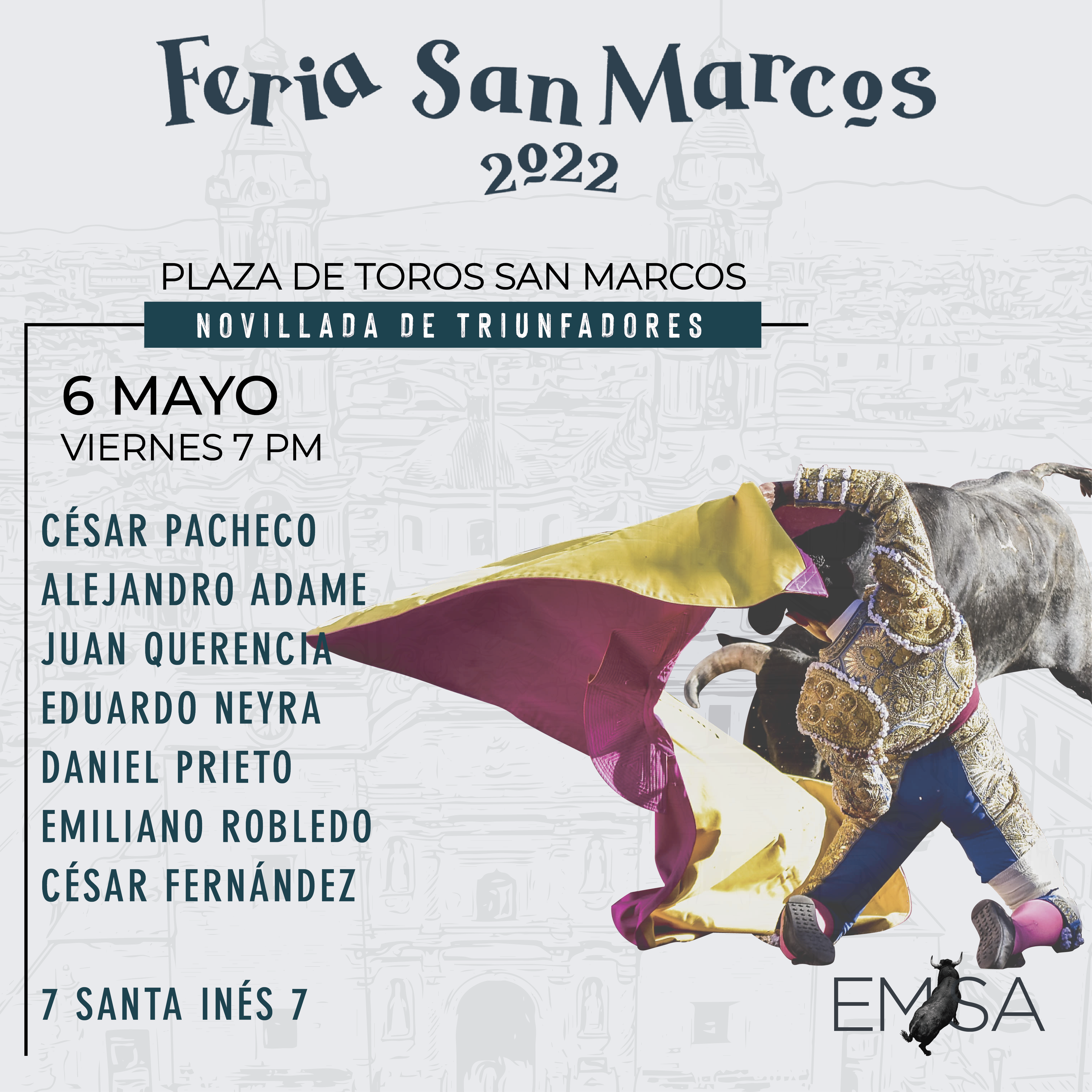 Feria de San Marcos 2022: Listo el cartel para la novillada de triunfadores.