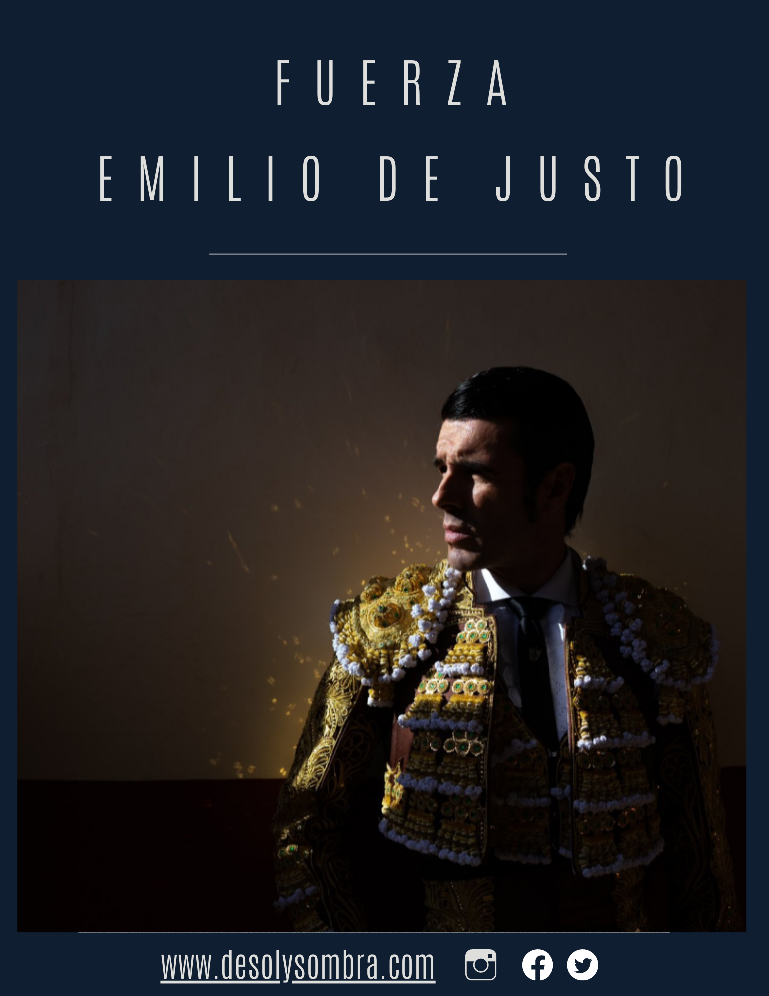 Emilio de Justo deberá llevar un corsé durante varios meses.