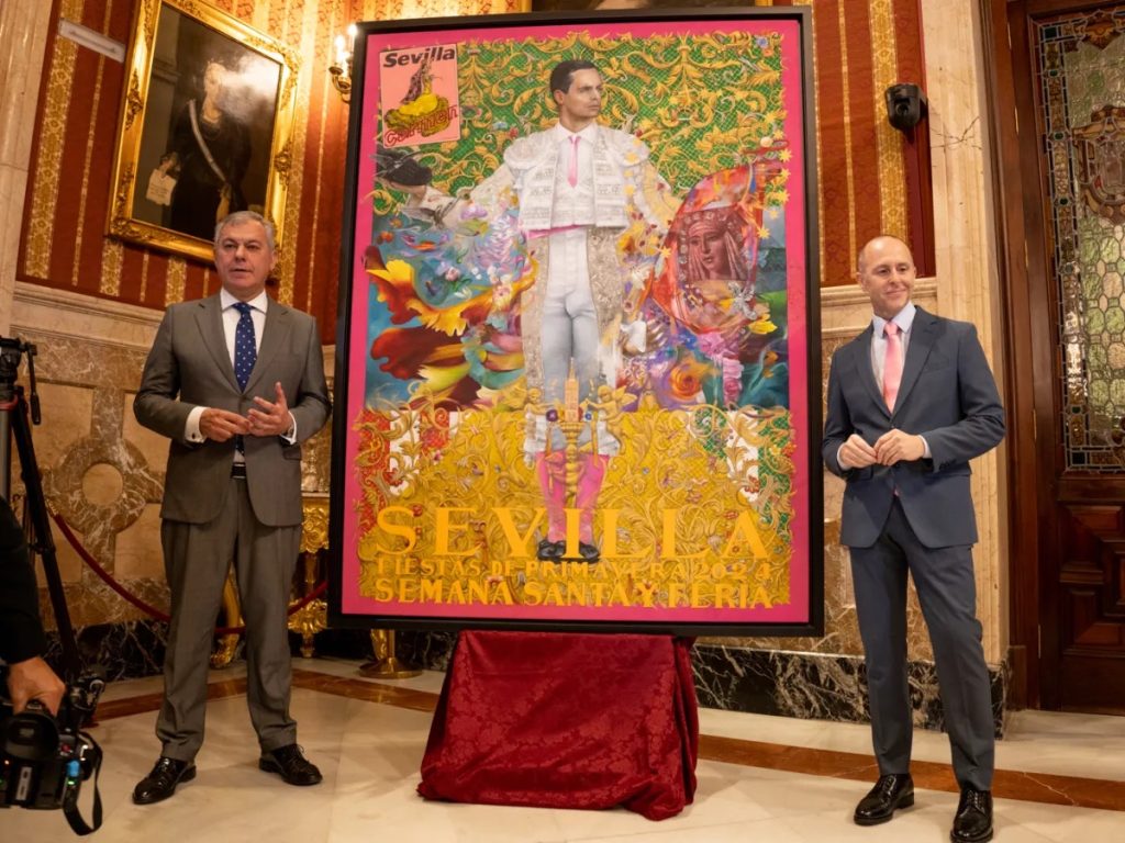 El torero David Galván, modelo del cartel de las Fiestas de Primavera de Sevilla 2024.