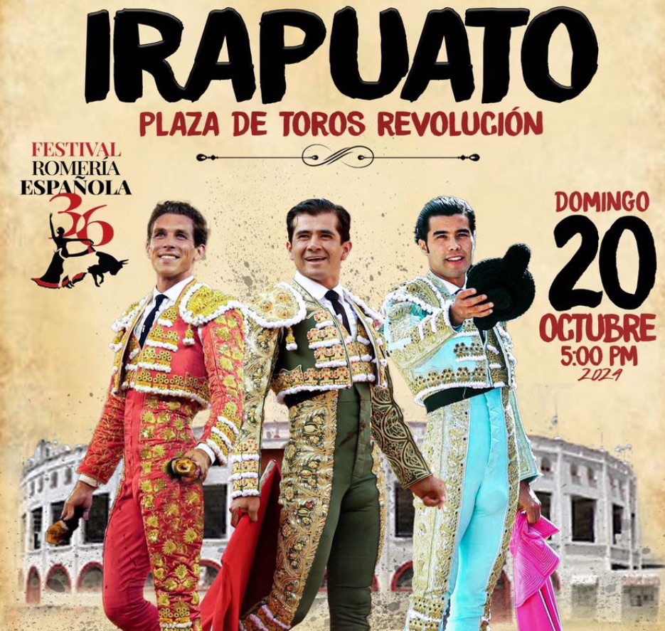 CORRIDA DE LA ROMERÍA DE LA RAZA EN LA PLAZA DE TOROS “REVOLUCIÓN” DE IRAPUATO.