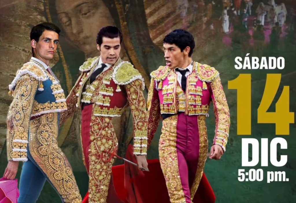 Sábado taurino en León con la tradicional Corrida Guadalupana de las Luces.