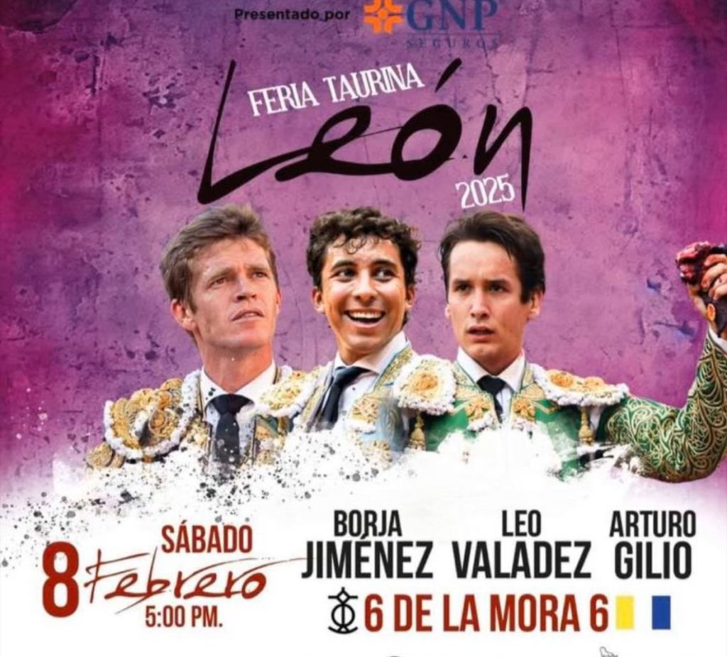 Borja Jiménez, Leo Valadez y Arturo Gilio para la cuarta de la Feria de León.