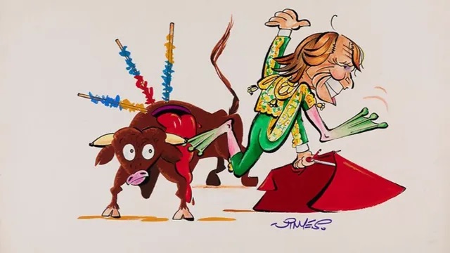 El hombre que observó a los toros con humor.