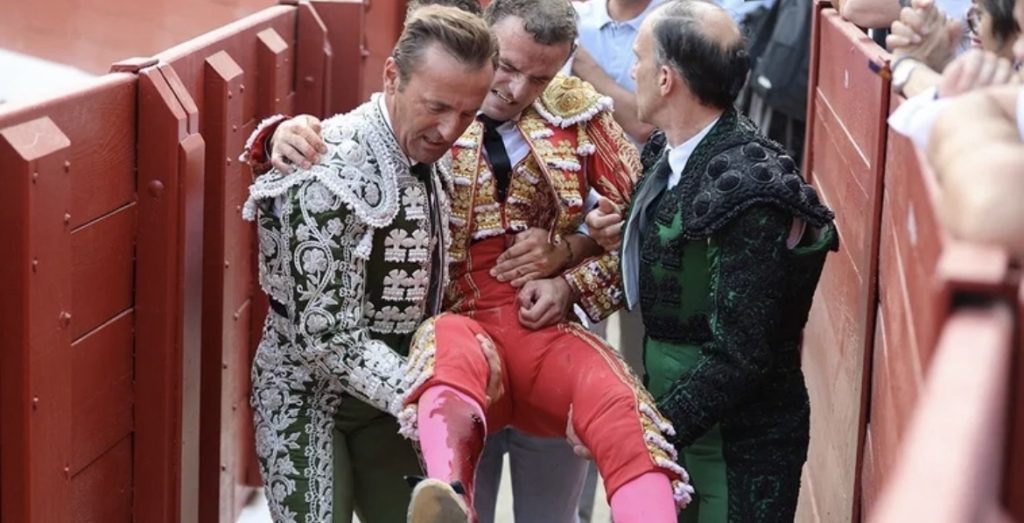 Damián Castaño sufre una cornada al entrar a matar en Mont de Marsan.