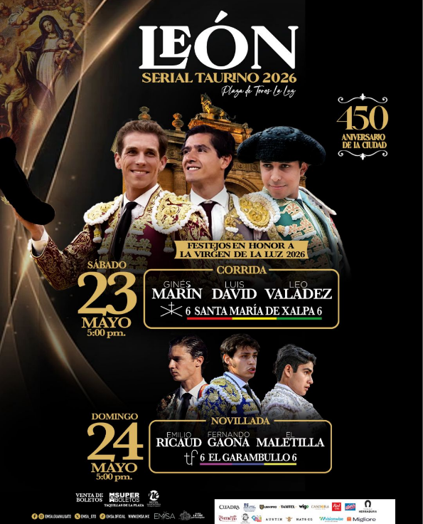 León anuncia dos festejos en honor a la Virgen de la Luz.