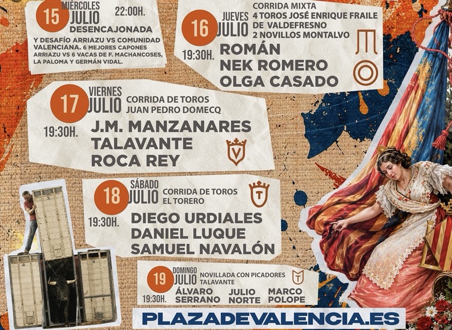 Roca Rey y Morante, protagonistas del segundo tramo de la temporada taurina en Valencia.