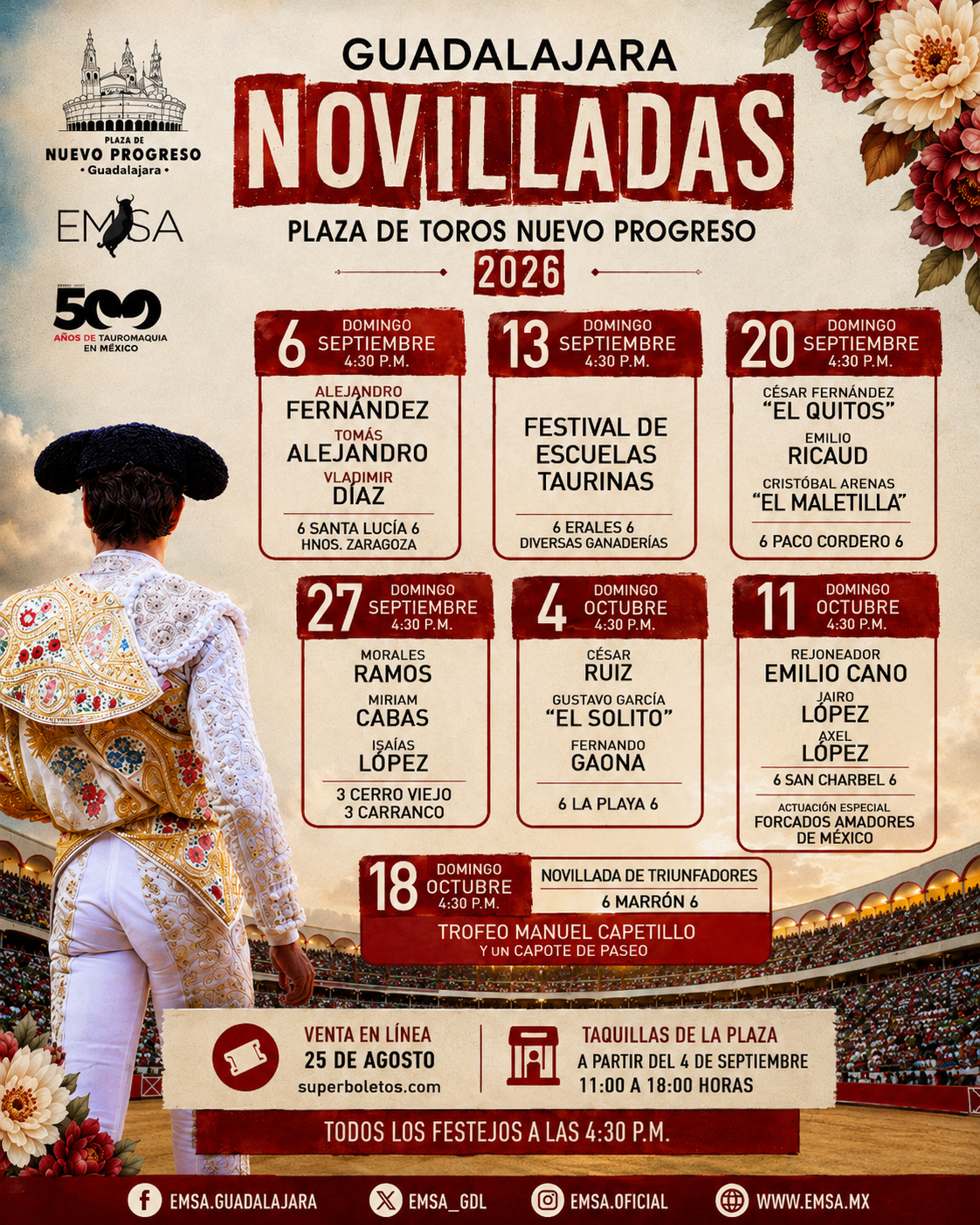 La Plaza Nuevo Progreso anuncia su Serial Novilleril 2026.