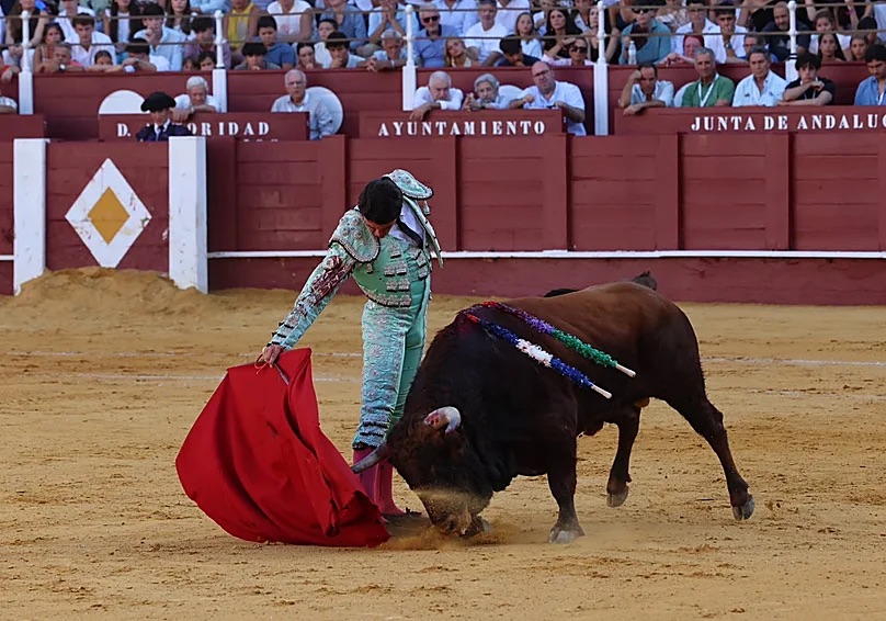 Solitaria oreja para Alejandro Brescia en tarde de avisos en La Malagueta.