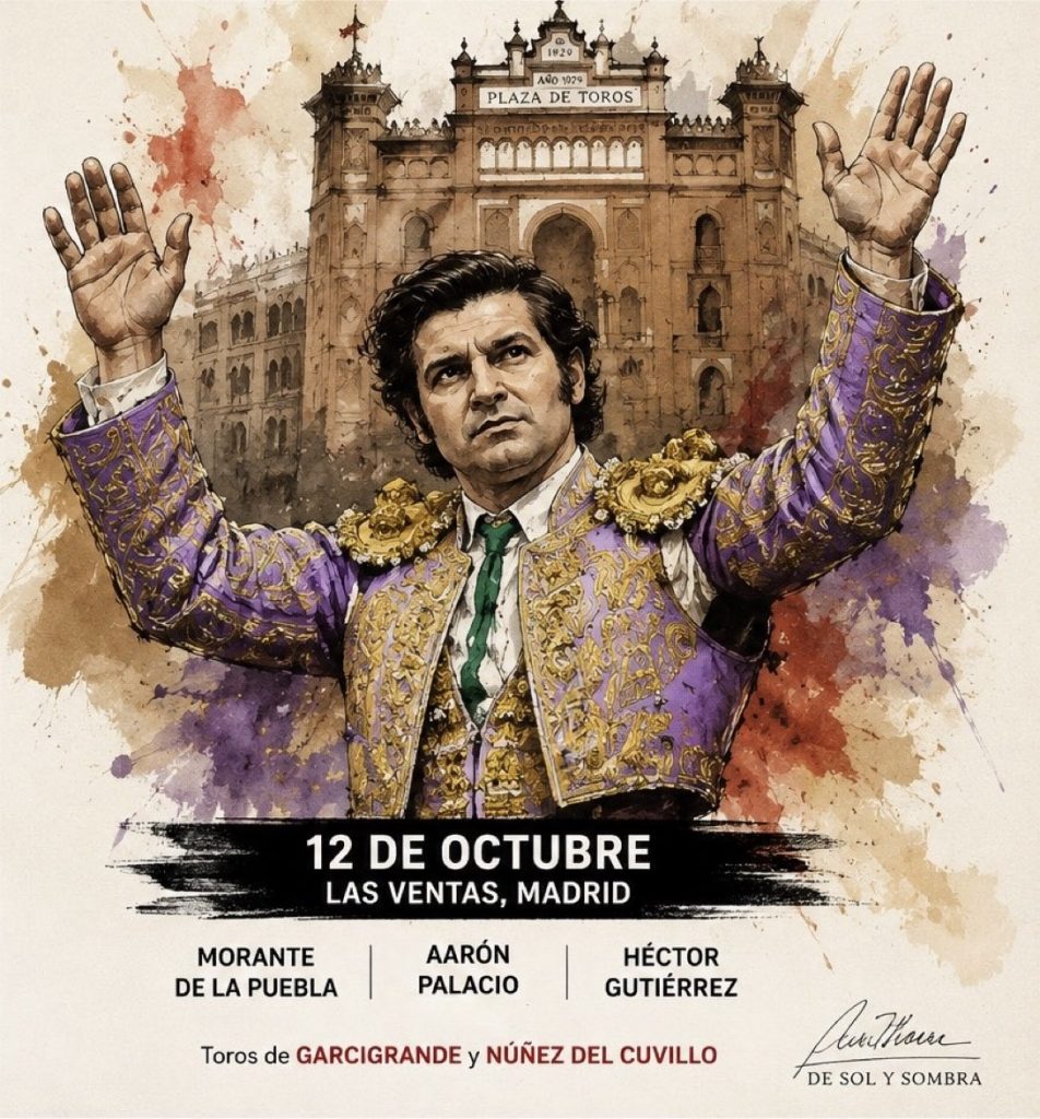 Morante de la Puebla volverá a Las Ventas el 12 de octubre.