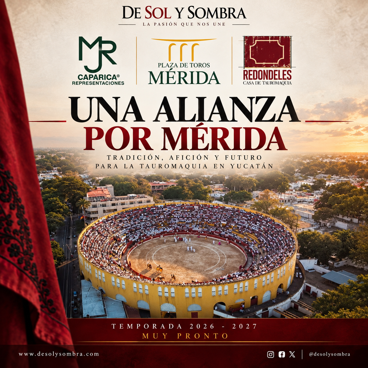 Caparica Representaciones y Redondeles se unen para gestionar la Plaza de Toros Mérida.