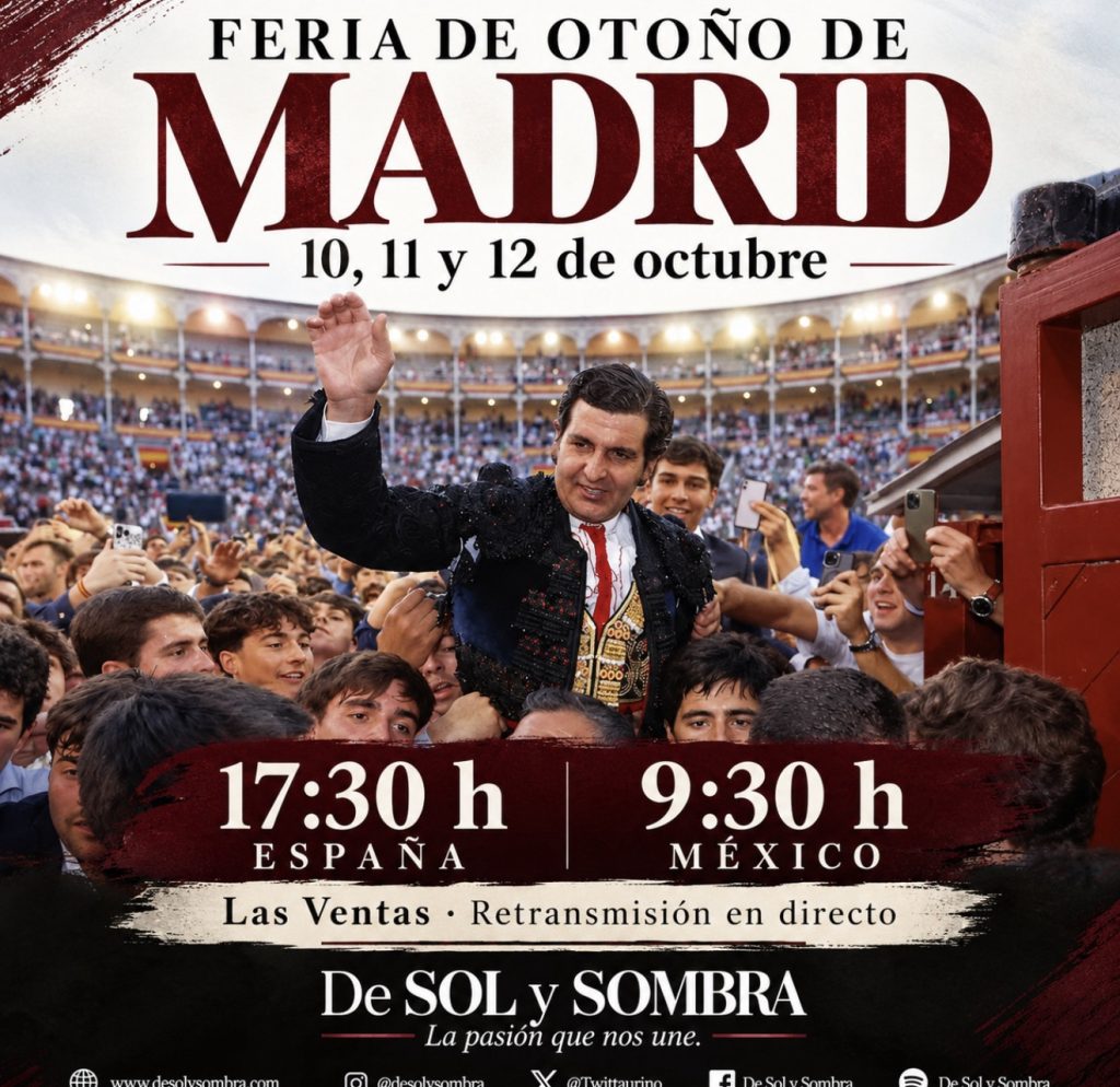 Feria de Otoño de Madrid: horarios y dónde ver gratis las próximas corridas por televisión.